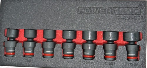 Powerhand 7pc 8dr impact - 3/8dr,