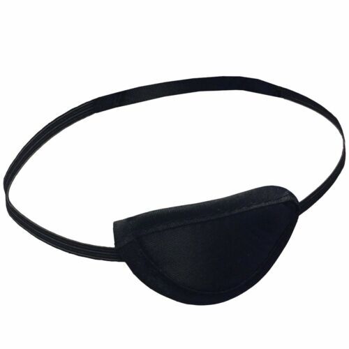 Black fabric medical eyepatch - fabric,