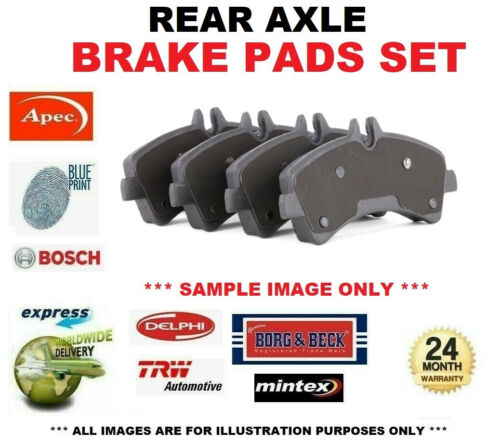 Rear axle brake pads - axle, set