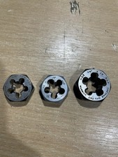 Three Vintage Used Imperial BSP Hexagonal Die Nuts