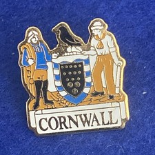 CLASSIC CORNWALL SOUVENIR ENAMELLED METAL LAPEL PIN BADGE