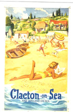 RAIL POSTER  POSTCARD CLACTON