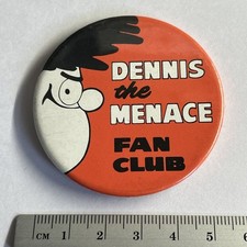 Vintage Collectible Pin Badge Dennis the Menace Fan Club DMFC Beano Comic 