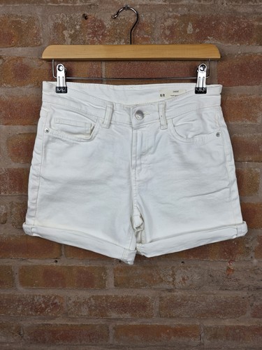 Red herring white denim shorts - red,