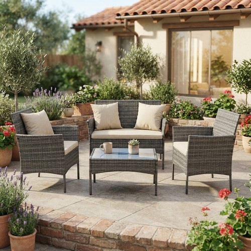 Stylish seater rattan sofa - stylish, 4-seater