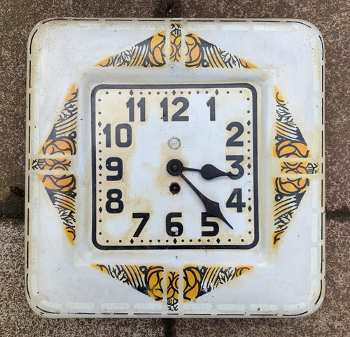 Vintage painted tin art deco