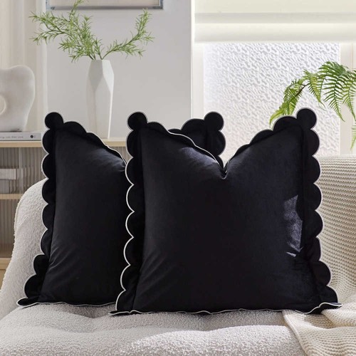 Velvet solid ruffle - velvet,
