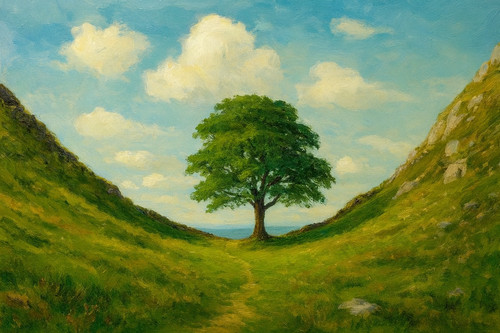 Sycamore gap tree hadrian - sycamore,