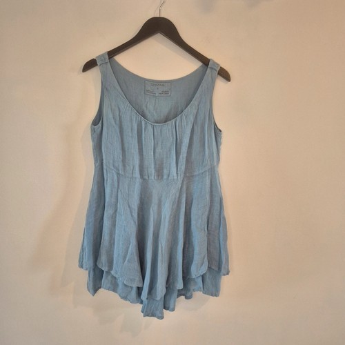 Grizas linen sleeveless top