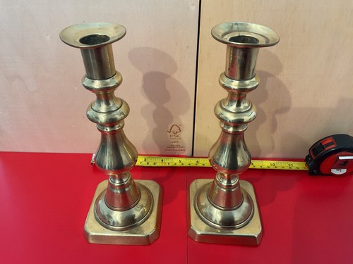 Pair antique english brass - pair,