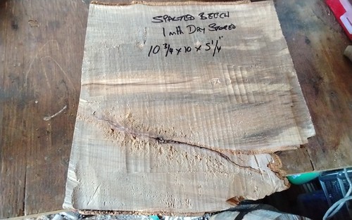 Spalted beech bowl blank wood - bowl,