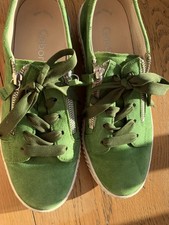 Gabor Wisdom Green Suede Women's Lace-Up Fashion Trainers size 6 rp£89.0