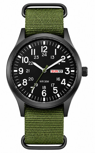 Mens quartz wristwatch - mens, black