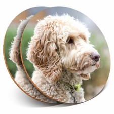 2 x Coasters - Labradoodle Dog