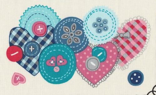 Fabric picture panel buttons - fabric,