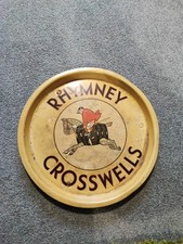 VINTAGE RHYMNEY CROSSWELLS BREWERY BEER TRAY - WELSH