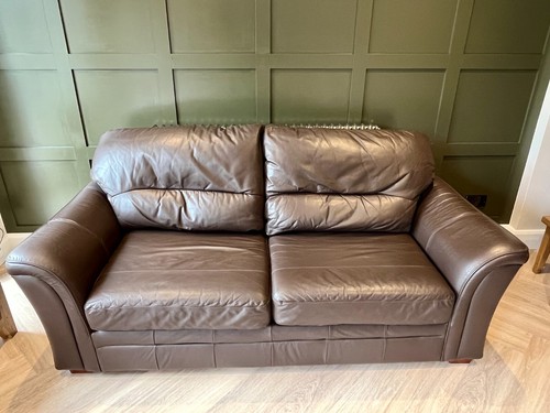 Brown large leather sofas - brown,