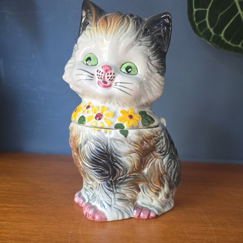 Vintage hand painted cat - vintage,