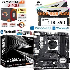 AMD Ryzen 7 2700 + 16GB RGB RAM + 1TB SSD + ASRock B450M/ac Motherboard Bundle