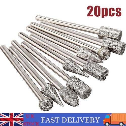 20pcs diamond round burr drill - round,