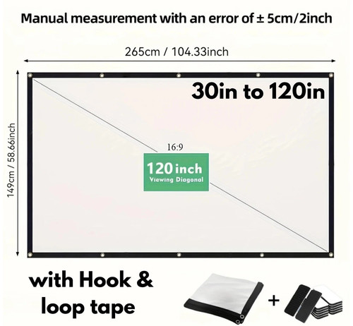 150 projector screen hd - 30"-150",