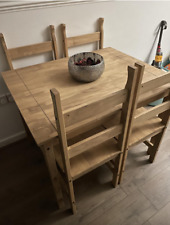 Dining Table And Chairs Square Kitchen Furniture 2/4 Seater Wooden Breakfast Set