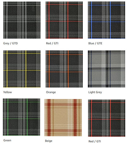 Golf gti tartan seat - gti,