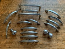 Vintage Chrome/ Metal Kitchen Cupboard Draw Pull Handle Pull Various Styles x18