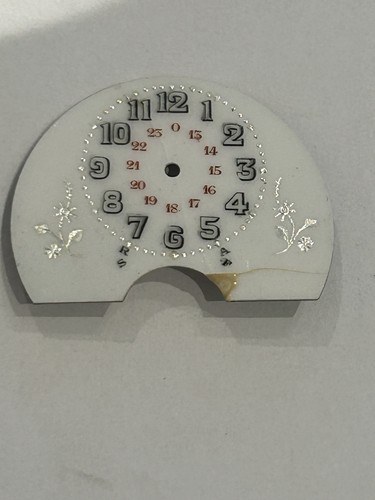 Vintage white enamel dial - white,
