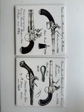 Antique Tiles Of Flintlock Pistols
