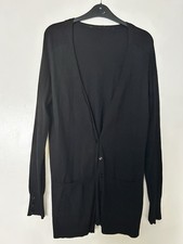 Ladies Black Cardigan Button