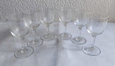 Set of 6 Vintage Etched
