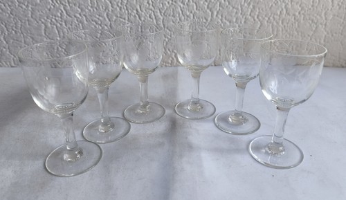 Set vintage etched - set, 6