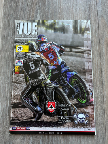 Belle vue speedway programme - speedway,