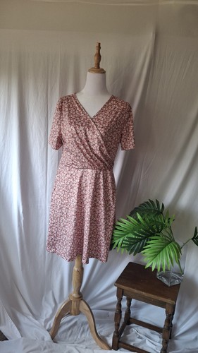 Pink flowered summer dress - pink,
