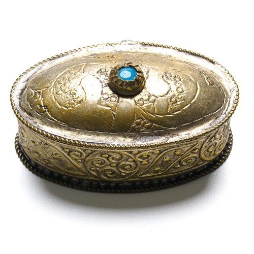 English snuff box blue - english, stone