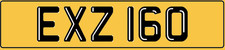 DATELESS Registration Number Plate EXZ 160 Lotus EXIGE Oh S V6 Sport Cup NO FEE