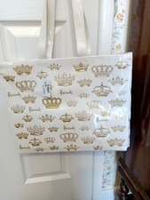 HARRODS GOLD CROWNS SHOULDER BAG 37 x 32 x 13 cm  ZIPPED BRAND NEW