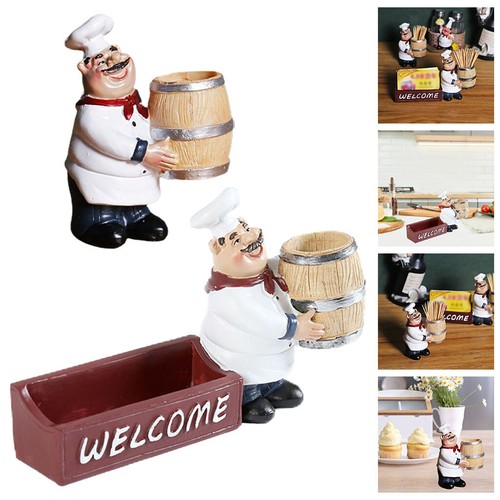 Chef statue toothpick - statue, holders