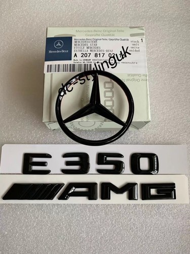 Gloss black rear star badge - gloss,