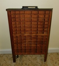 Vtg Hamilton Letterpress Printer's Drawer Tray Case Shadow Box 98 Slot
