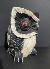 Owl Hand Carved & Painted