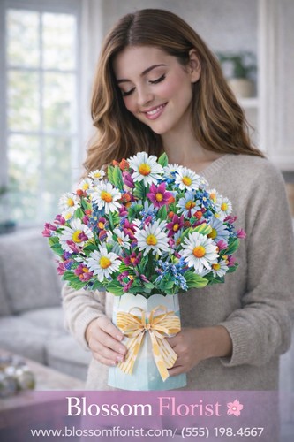 Large flower colorful white - large,