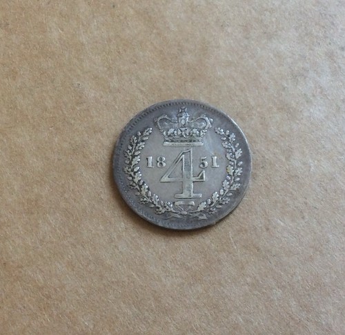 1851 maundy fourpence - 1851,