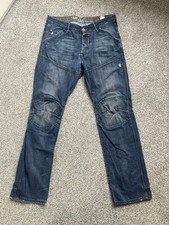 G-Star Raw Men’s Navy Used Jeans. 96 Style Gs 3301. W 33 L 32 Button Fly As Seen