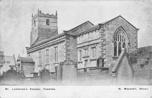 Postcard yorkshire fewston - -,