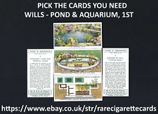 WILLS - POND & AQUARIUM, 1ST - PICK THE CARDS YOU NEED
