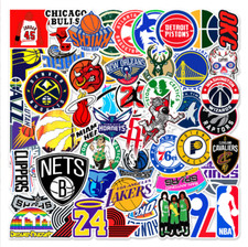 50 waterproof vinyl stickers, NBA team logo, bags, mobile phones, laptops