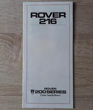 Rover 216 Range Brochure