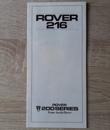Rover 216 range brochure - rover,